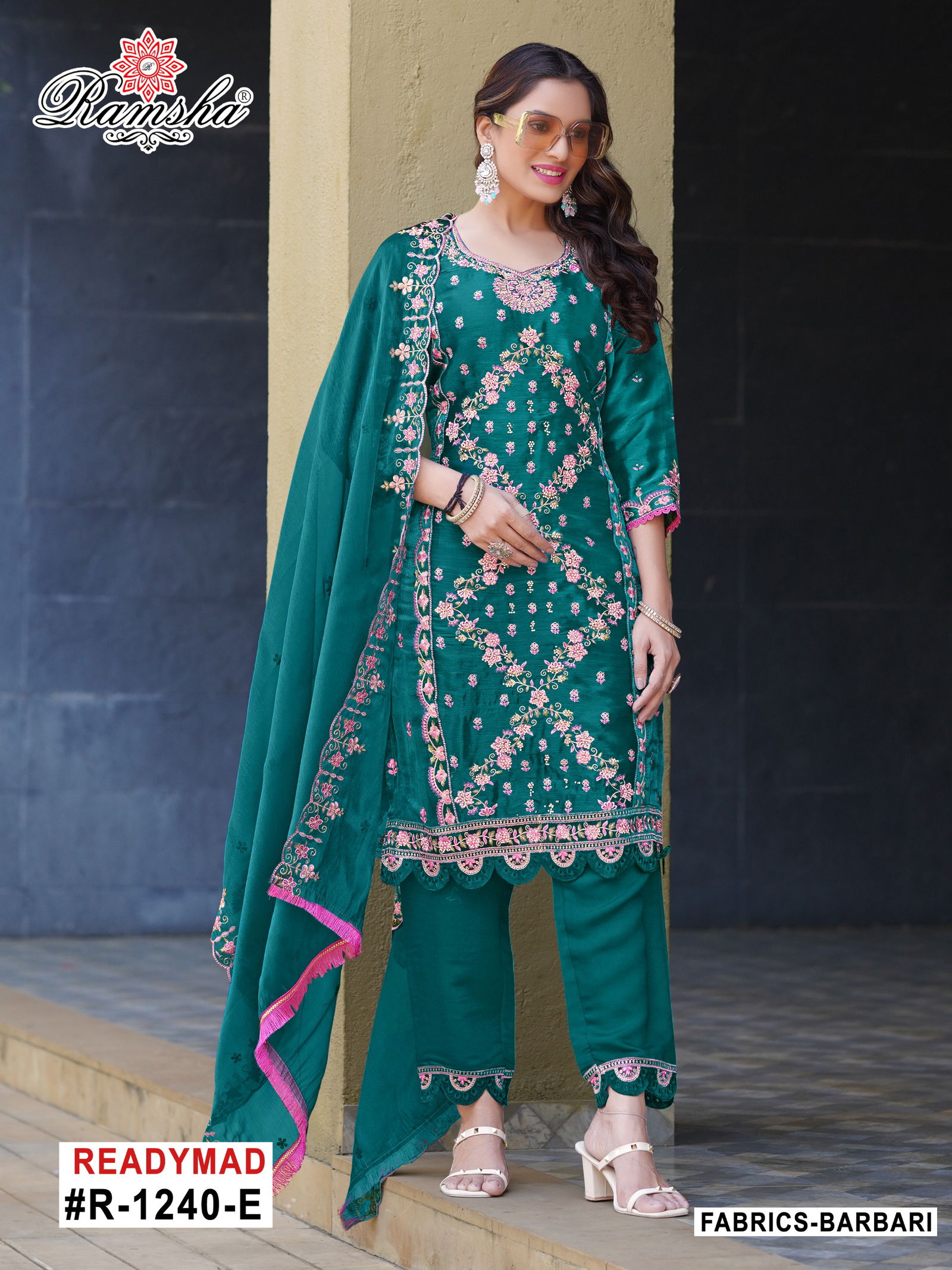 R 1240 Nx By Ramsha Barbari Pakistani Readymade Suits Wholesale Online